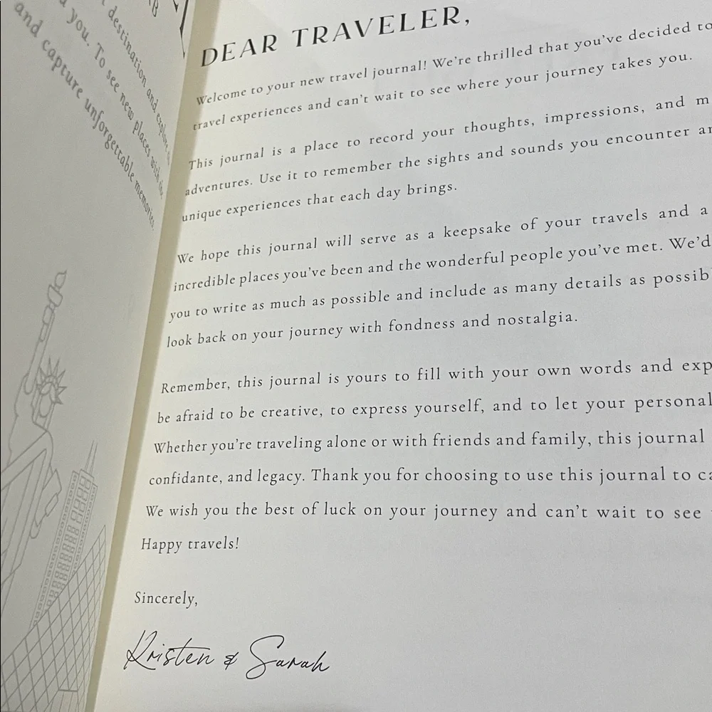 Travel Journal Soft with Gold Lettering Hard Cover